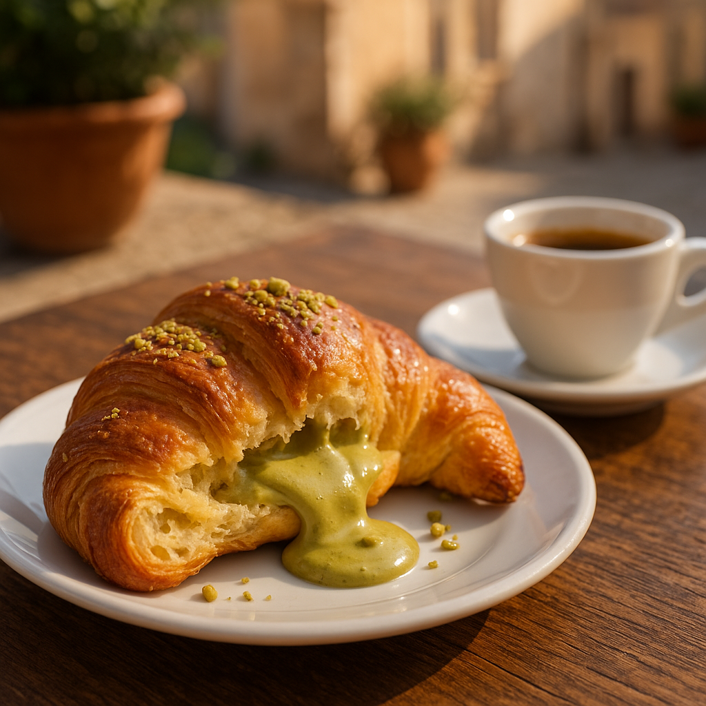 Cornetto con pistacchio