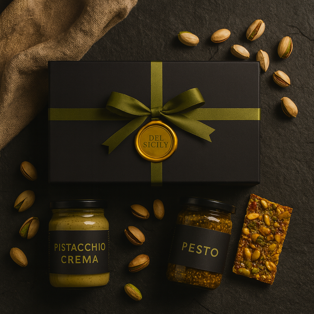Pistacchio Lovers — pistáciový krém, croccante a pesto v dárkové krabici