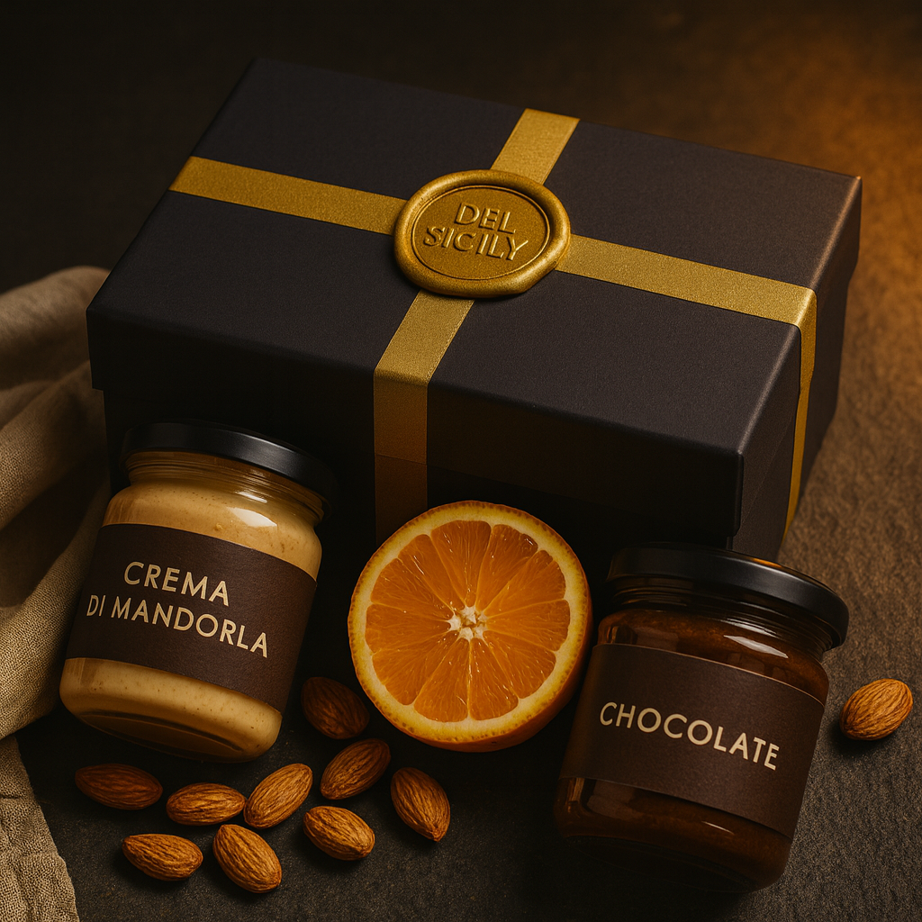 Dolce Sicilia — mandlový krém, pomerančová marmeláda a čokoláda z města Modica