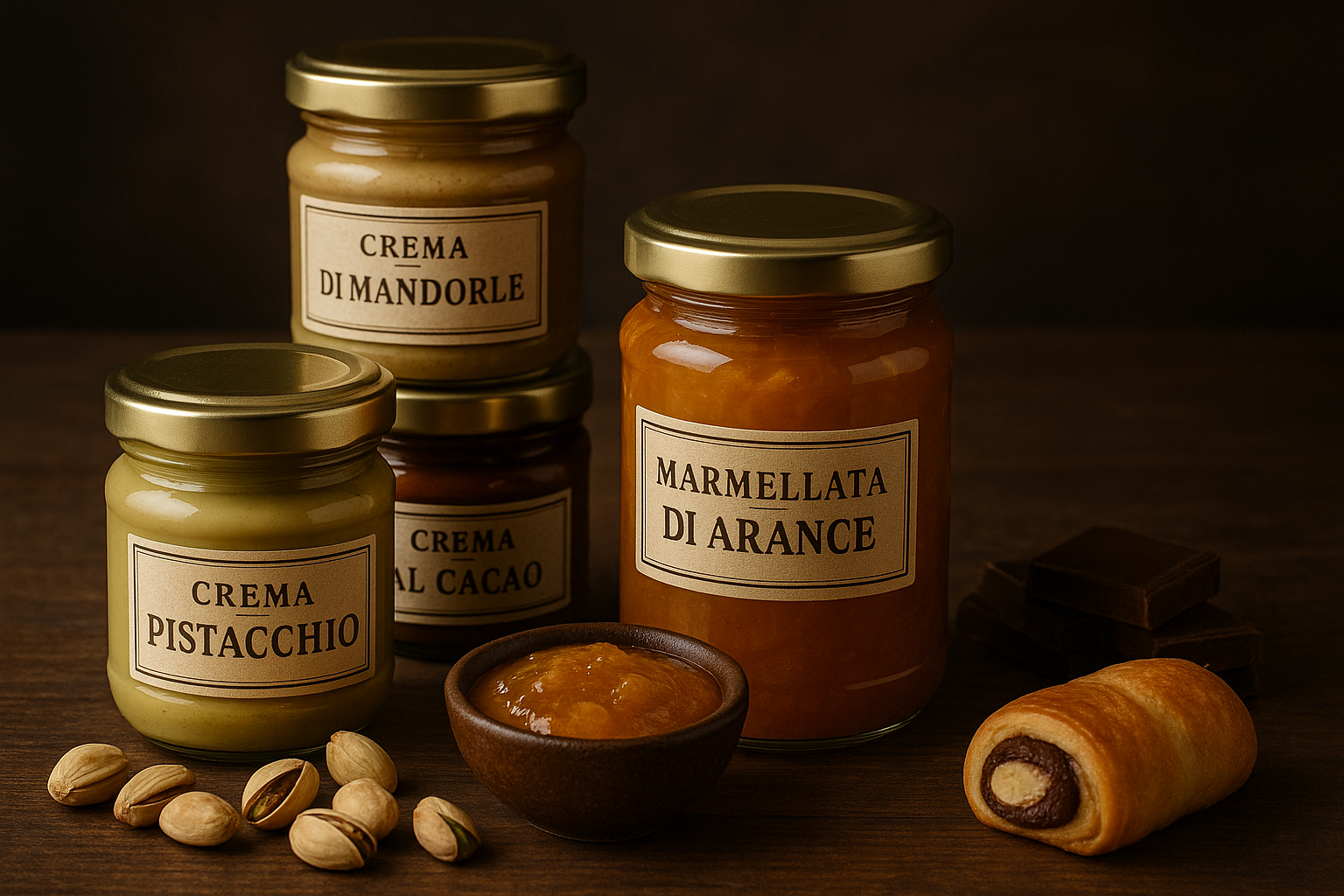 Sladké krémy, croccante a marmelády z citrusů