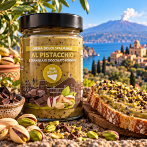 rema dolce spalmabile al pistacchio e granella di cioccolato fondente